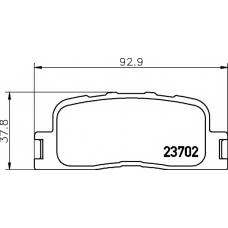 8DB 355 011-001 HELLA PAGID Комплект тормозных колодок, дисковый тормоз