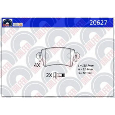 20627 GALFER Комплект тормозных колодок, дисковый тормоз