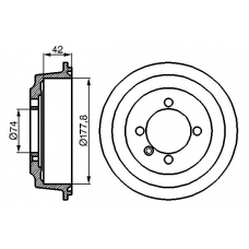 0 986 477 089 BOSCH Тормозной барабан