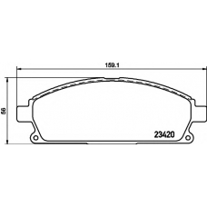 8DB 355 021-651 HELLA Комплект тормозных колодок, дисковый тормоз