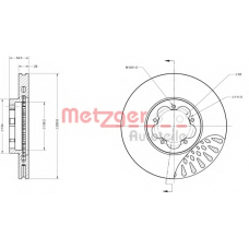 6110342 METZGER Тормозной диск