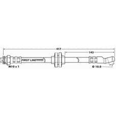 FBH6129 FIRST LINE Тормозной шланг