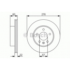 0 986 479 R95 BOSCH Тормозной диск