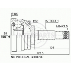 OJ-0172 InterParts Шарнирный комплект, приводной вал