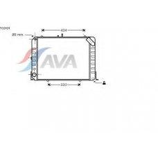 TO2424 AVA Радиатор, охлаждение двигателя