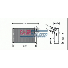 0991501 KUHLER SCHNEIDER Теплообменник, отопление салона