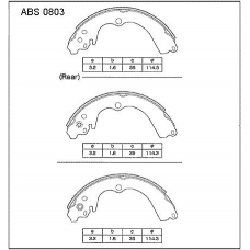 ABS0803 Allied Nippon Колодки тормозные барабанные