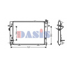 510043N AKS DASIS Радиатор, охлаждение двигателя