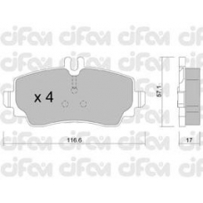 822-310-0 CIFAM Комплект тормозных колодок, дисковый тормоз