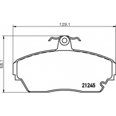 8DB 355 011-781 HELLA Комплект тормозных колодок, дисковый тормоз