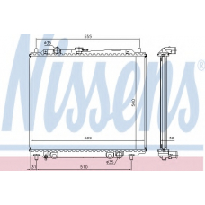 62801 NISSENS Радиатор, охлаждение двигателя