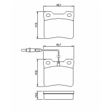 0 986 424 229 BOSCH Комплект тормозных колодок, дисковый тормоз