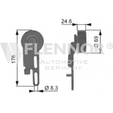 FS22928 FLENNOR Натяжной ролик, поликлиновой  ремень