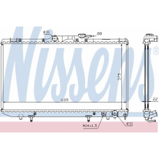 64805A NISSENS Радиатор, охлаждение двигателя