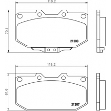 8DB 355 016-791 HELLA PAGID Комплект тормозных колодок, дисковый тормоз