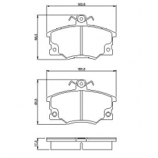 0 986 468 380 BOSCH Комплект тормозных колодок, дисковый тормоз