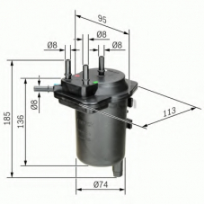 0 450 907 013 BOSCH Топливный фильтр