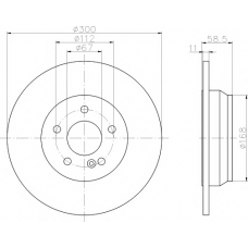 8DD 355 106-881 HELLA PAGID Тормозной диск