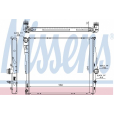 60807 NISSENS Радиатор, охлаждение двигателя