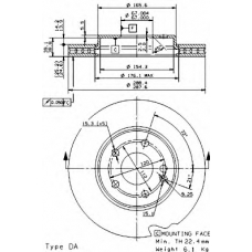 09.8681.11 BREMBO Тормозной диск