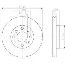 8DD 355 108-151 HELLA PAGID Тормозной диск