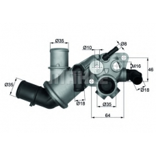 TI 129 75 MAHLE Термостат, охлаждающая жидкость