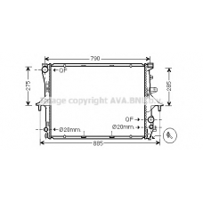 VWA2198 AVA Радиатор, охлаждение двигателя
