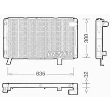 DRM21072 DENSO Радиатор, охлаждение двигателя