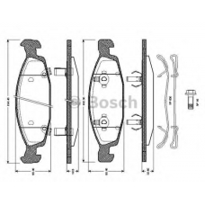 0 986 TB2 365 BOSCH Комплект тормозных колодок, дисковый тормоз