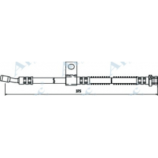 HOS3651 APEC Тормозной шланг