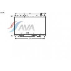 DN2295 AVA Радиатор, охлаждение двигателя