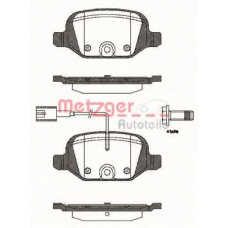 0727.12 METZGER Комплект тормозных колодок, дисковый тормоз