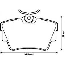 573059B BENDIX Комплект тормозных колодок, дисковый тормоз