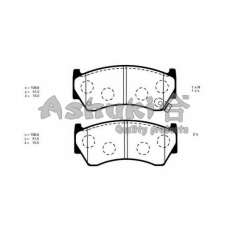 N009-90J ASHUKI Комплект тормозных колодок, дисковый тормоз