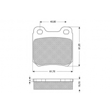 PF1161 PROCODIS FRANCE Комплект тормозных колодок, дисковый тормоз