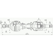 DRS6281.00 OPEN PARTS Приводной вал