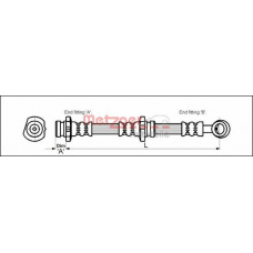 4112055 METZGER Тормозной шланг