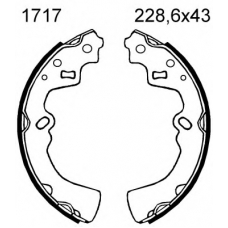 01717 BSF Комплект тормозных колодок