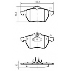 K413405 Vema Комплект тормозных колодок, дисковый тормоз