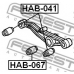 HAB-067 FEBEST Подвеска, рычаг независимой подвески колеса