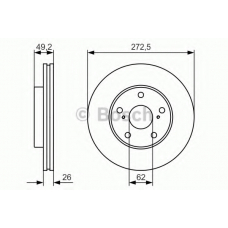 0 986 479 R45 BOSCH Тормозной диск