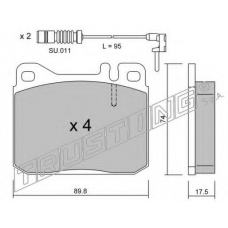 013.1W TRUSTING Комплект тормозных колодок, дисковый тормоз