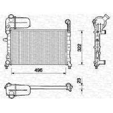 350213105000 MAGNETI MARELLI Радиатор, охлаждение двигателя