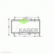 31-0884 KAGER Радиатор, охлаждение двигателя