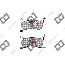 BP1674 DJ PARTS Комплект тормозных колодок, дисковый тормоз