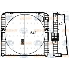 8MK 376 792-181 HELLA Радиатор, охлаждение двигателя