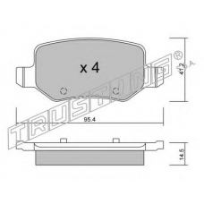 581.0 TRUSTING Комплект тормозных колодок, дисковый тормоз