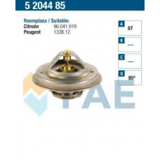 5204485 FAE Термостат, охлаждающая жидкость