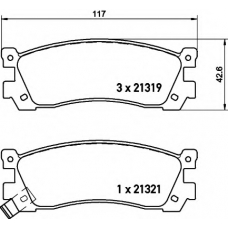 8DB 355 021-171 HELLA PAGID Комплект тормозных колодок, дисковый тормоз