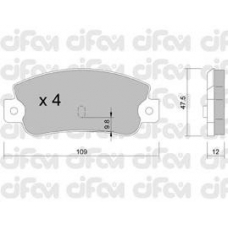 822-063-0 CIFAM Комплект тормозных колодок, дисковый тормоз